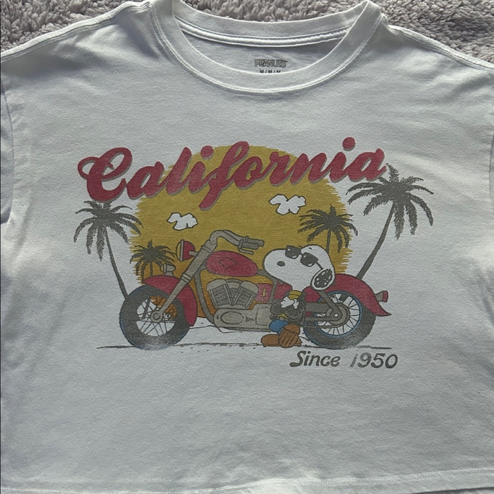 Peanuts Kids California Snoopy Tee - White and Red